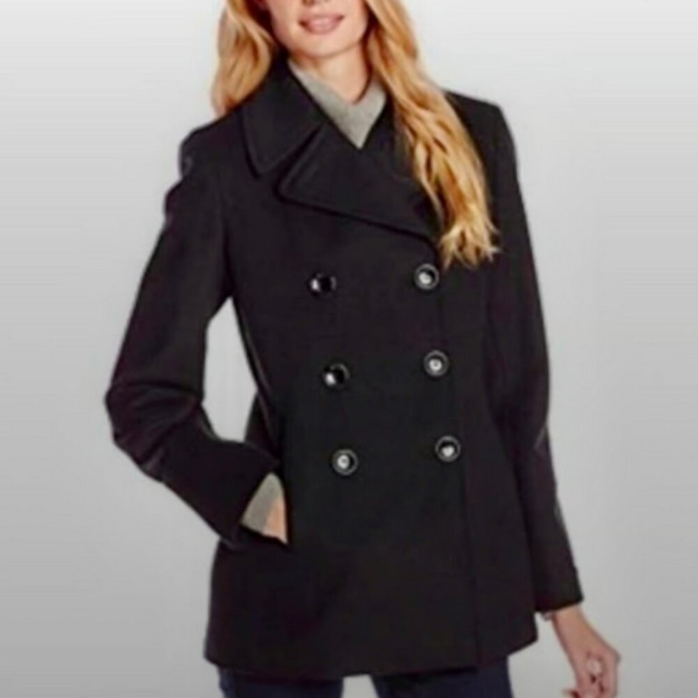 Kenneth Cole Double Breasted Pea Jacket - Size 4